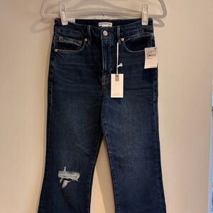 Good American Dark Blue Flare Jeans
